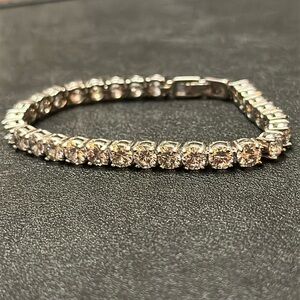 Turmaline 6.25” Silver-Tone Tennis Bracelet